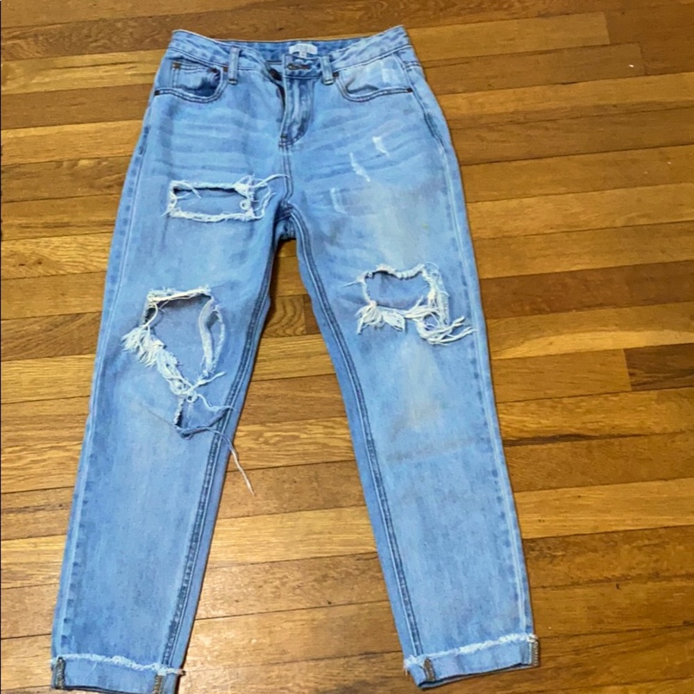 Ripped mom jeans
